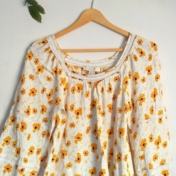 Chelsea & Violet Fairycore Cottagecore Grunge 90s Y2K Peasant Top S - Picture 2 of 4